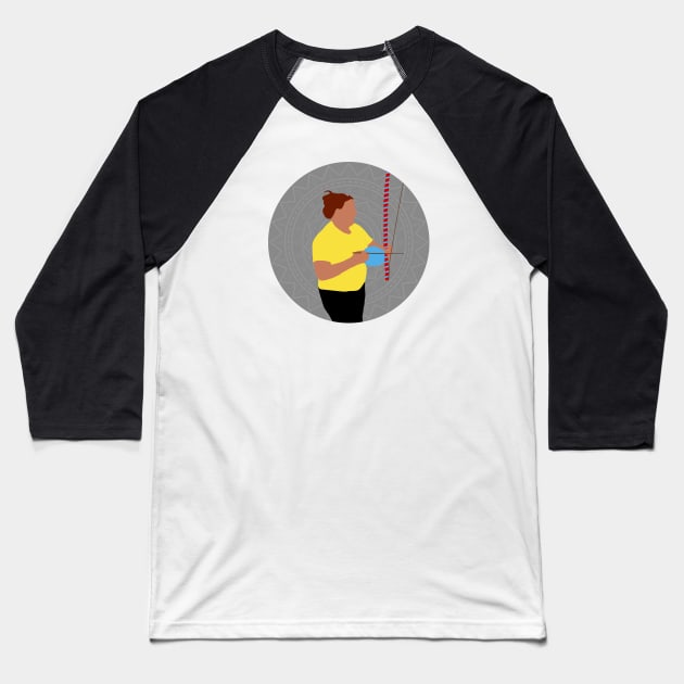 capoeirista playing berimbau Baseball T-Shirt by incantia